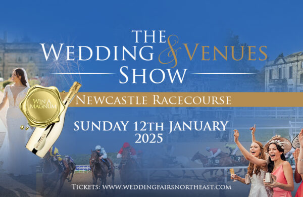 Banner For Wedding & Venues Show at Newcastle Racecourse Sunday 12th January 2025